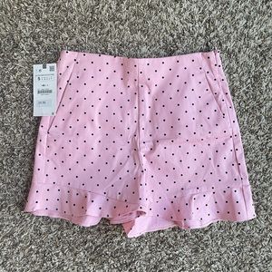 Zara pink polka dot shorts